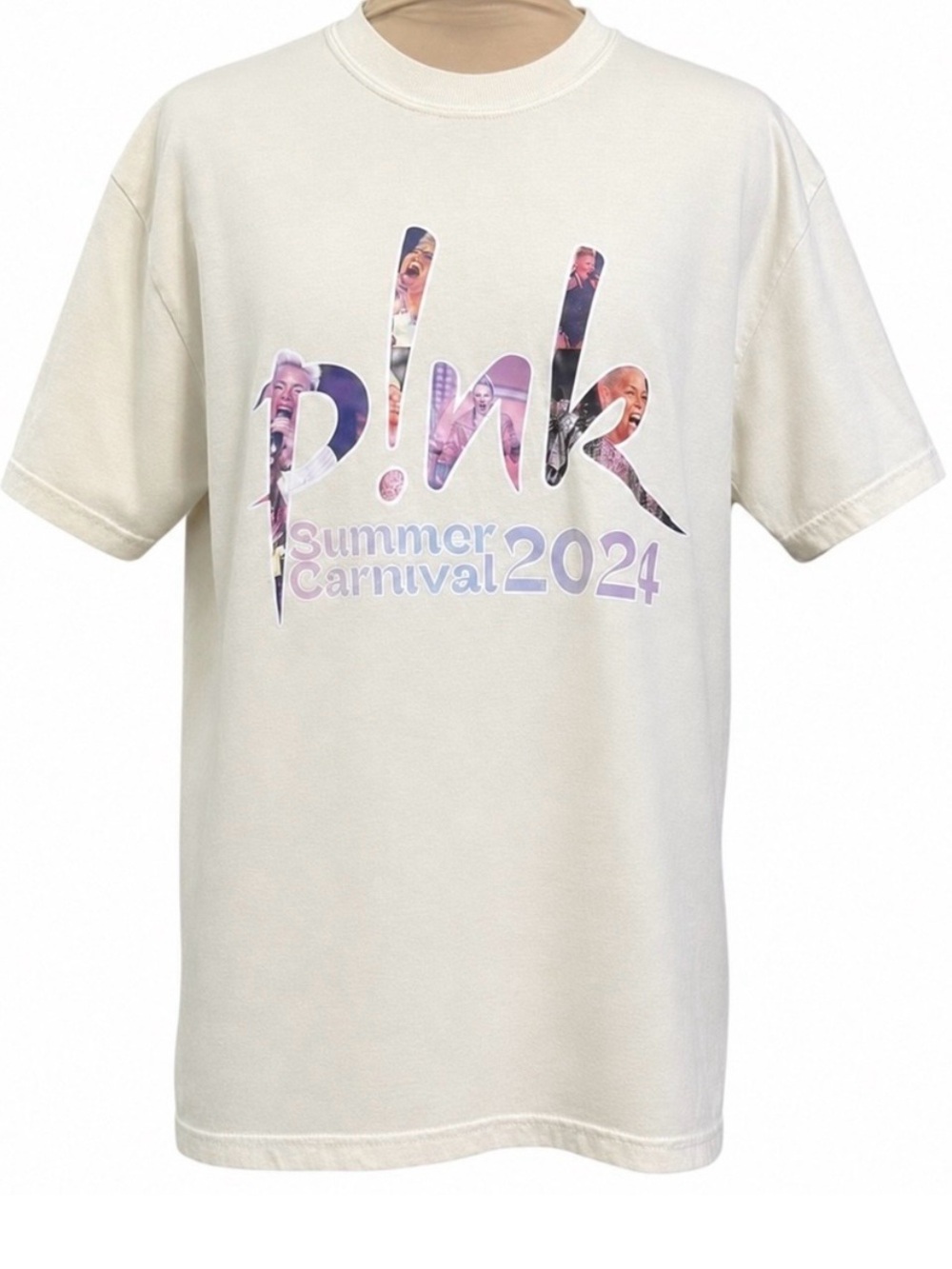 Comfort Colors P!nk Summer Carnival 2024 Tour Tshirt Ivory Pink Concert Large